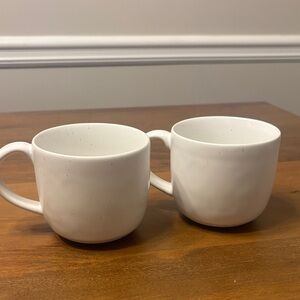 Classic White Stoneware Mug Set